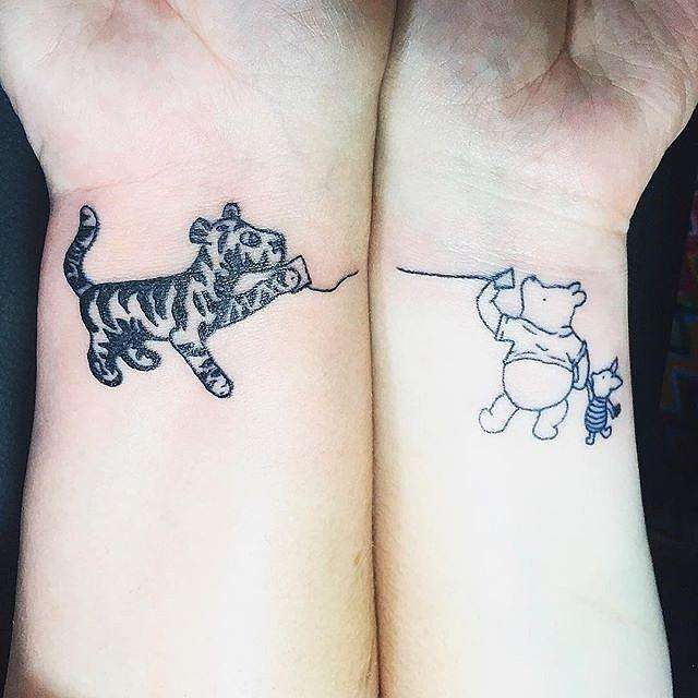 Tatuaje madre e hija Winnie Poo