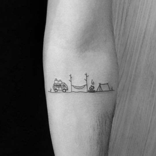 Tatuajes pequeños - campamento