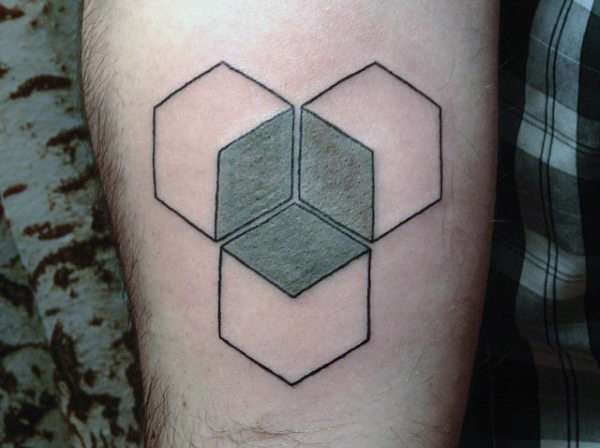 Tatuajes pequeños - hexágonos