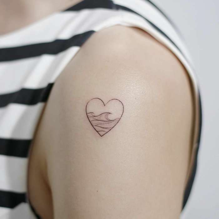 Tatuaje pequeño de corazón