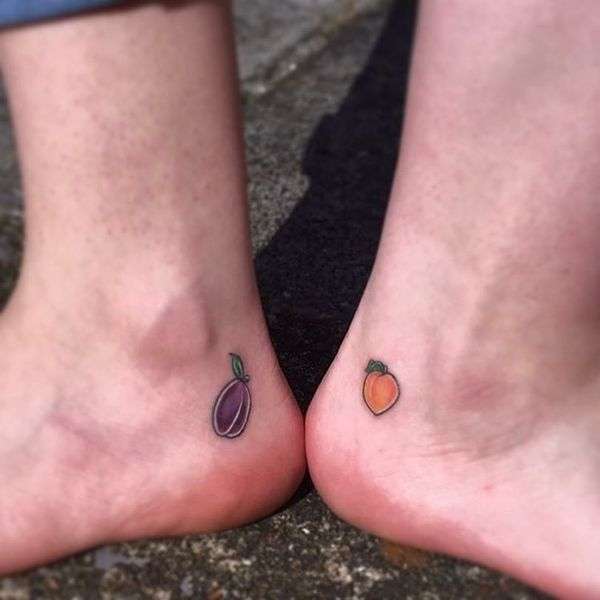 Tatuaje de mejores amigas - frutas
