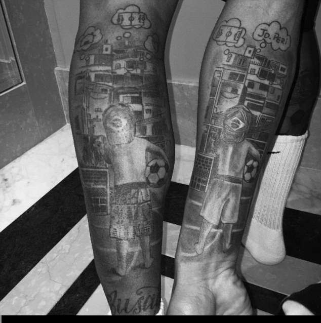 Tatuajes de futbolistas famosos: Neymar Jr.