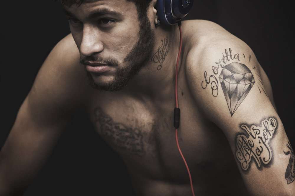 Tatuajes de futbolistas famosos: Neymar Jr.