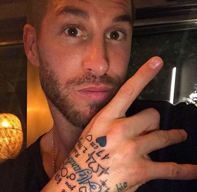 Tatuajes de futbolistas famosos: Sergio Ramos