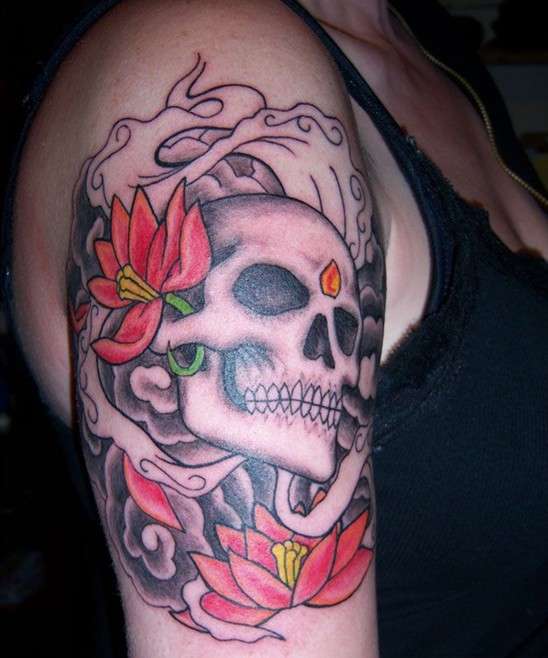 Tatuaje de calavera Old School