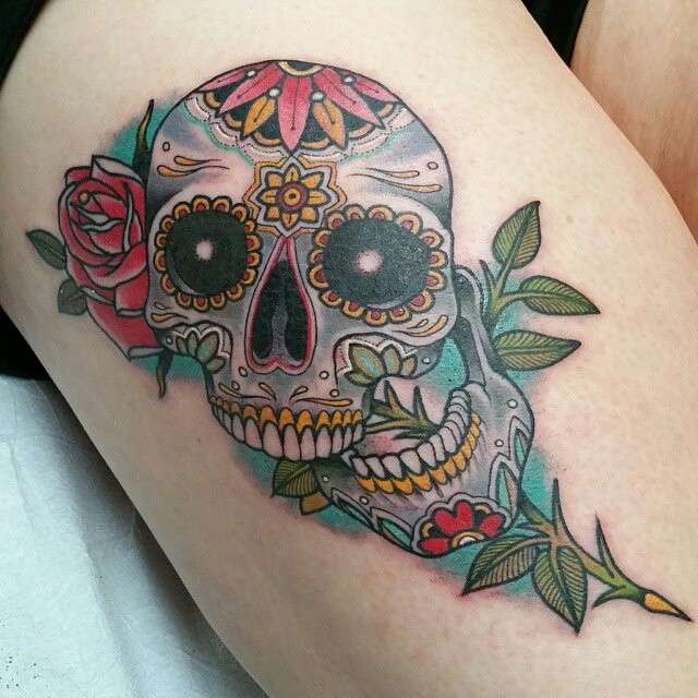 Tatuaje de calavera dislocada