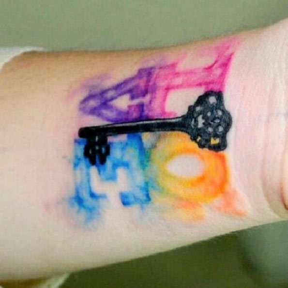Tatuajes en la muñeca: llave